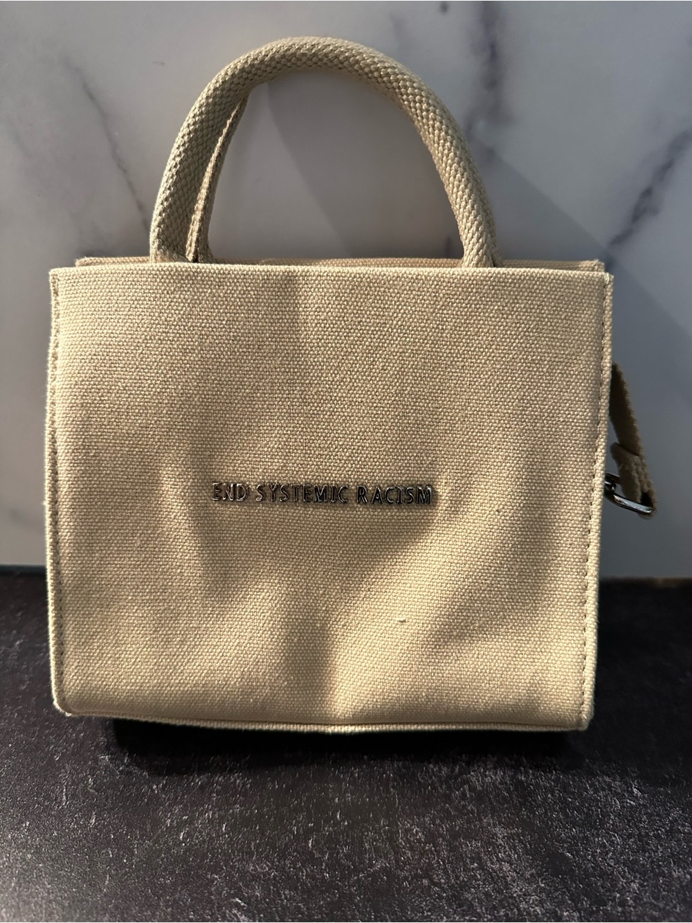 Brandon Blackwood ESR Mini Tote in Cream Canvas with Top Handles